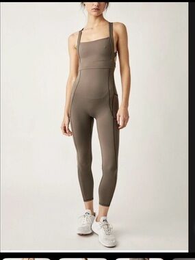 FP Movement by Free People Olive Green Sculpting Jumpsuit